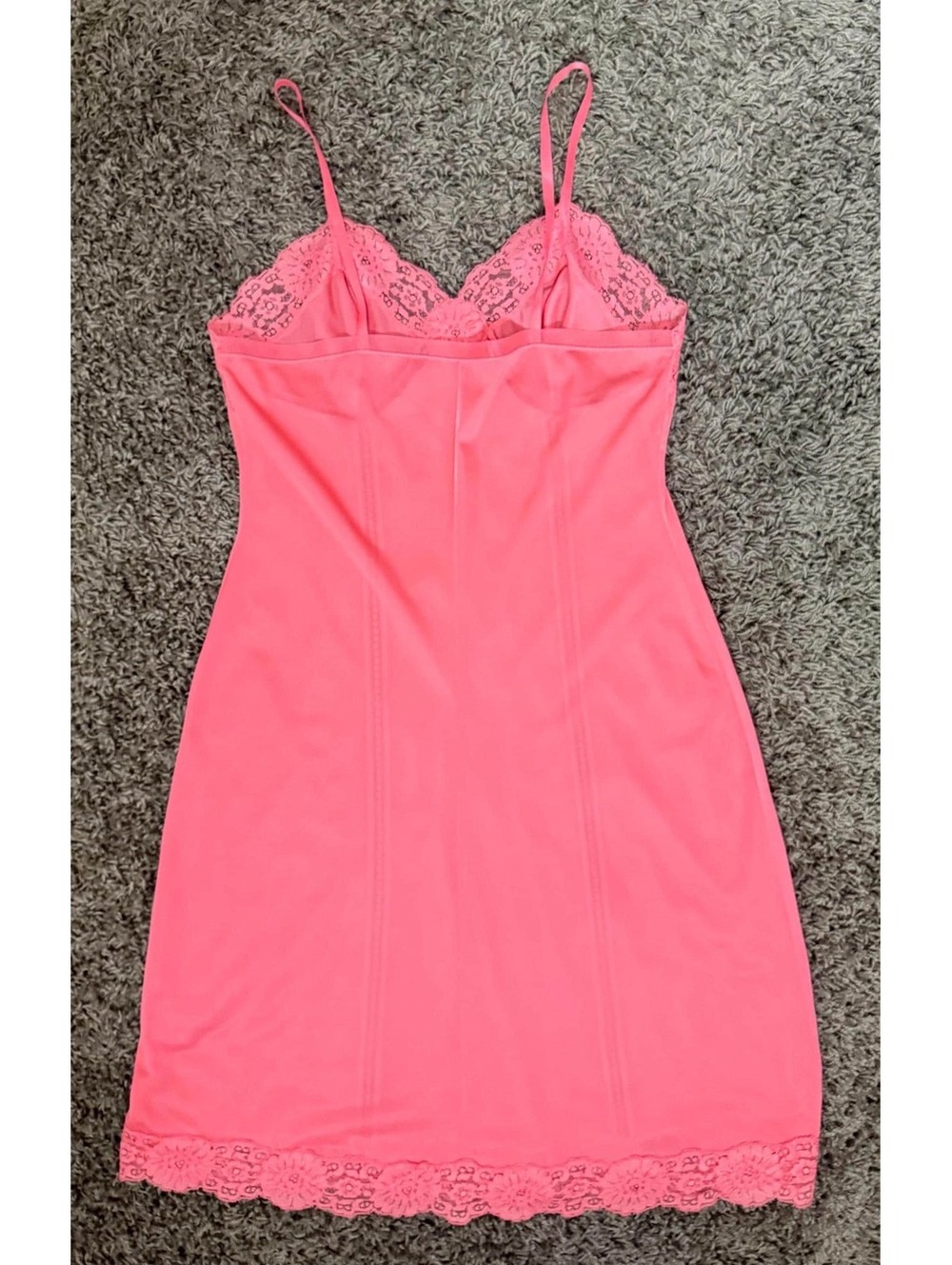 Vintage 1960's Coral Lacy Slip Dress from St. Michael of Britian size 36 - Picture 10 of 15